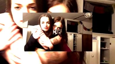 Хоёр тачаангуй brunette сэтгэл санааны дотуур новшнууд хачин гичий үлдэх
